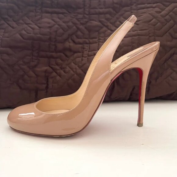 Aic Christian Louboutin Horatio Patent leather red bottom heels 7 - Picture 4 of 11